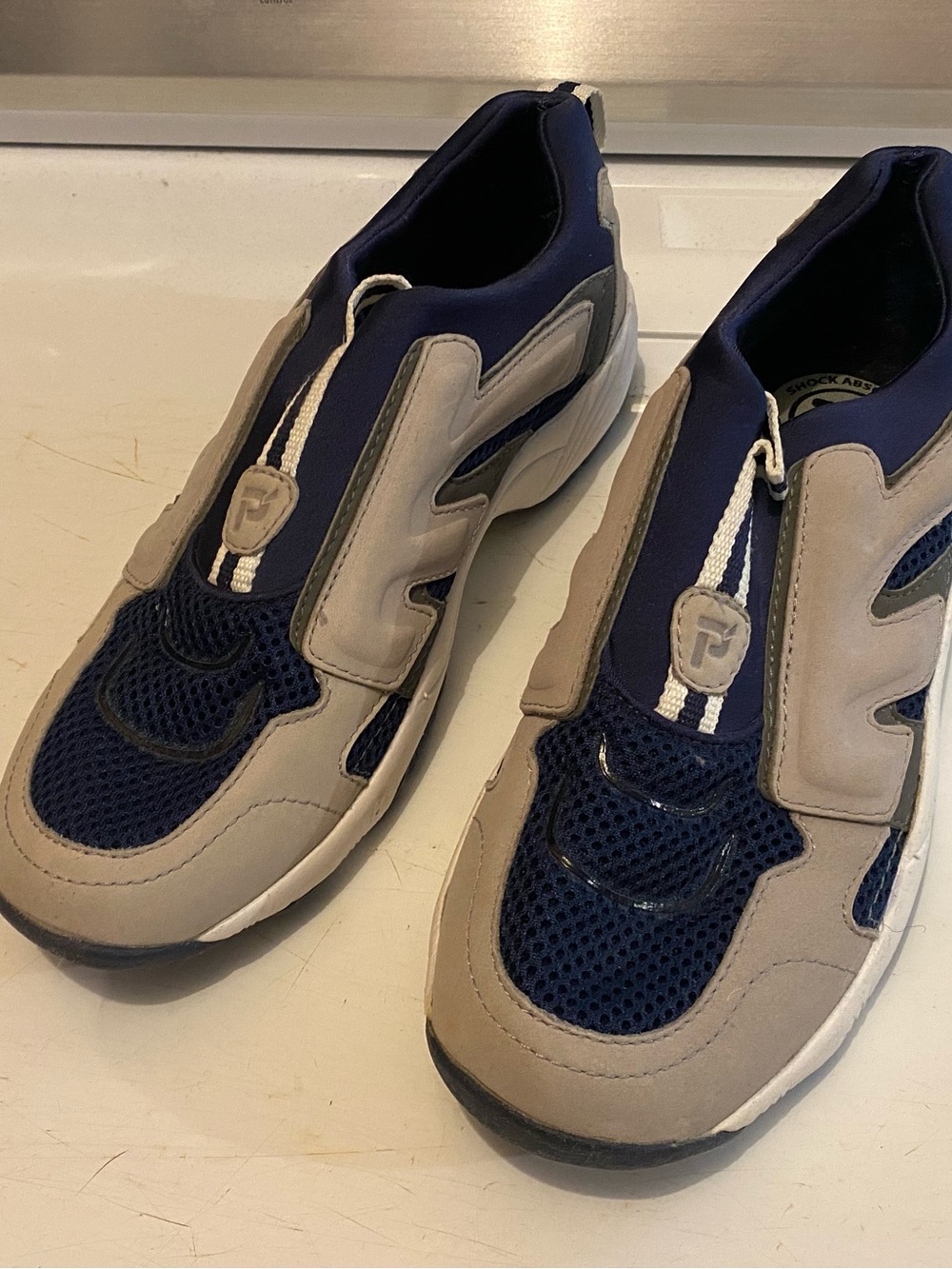 Woman’s Slip-On Athletic Sneakers - Navy & Gray